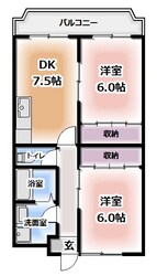 ビューテラス畷A棟の物件間取画像